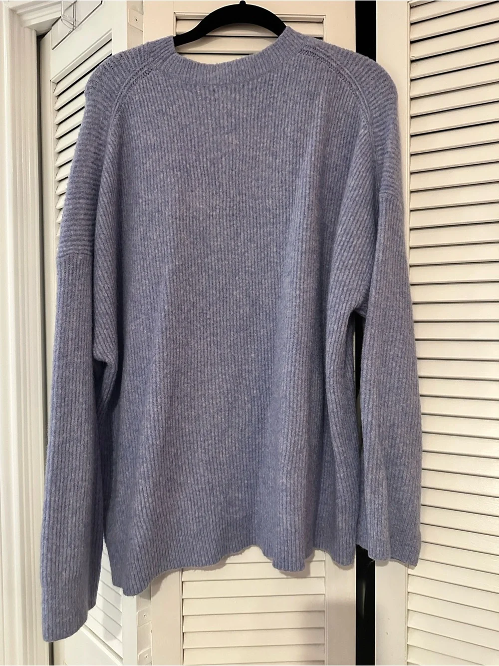 J. Crew Lavender Crewneck Ribbed Sweater